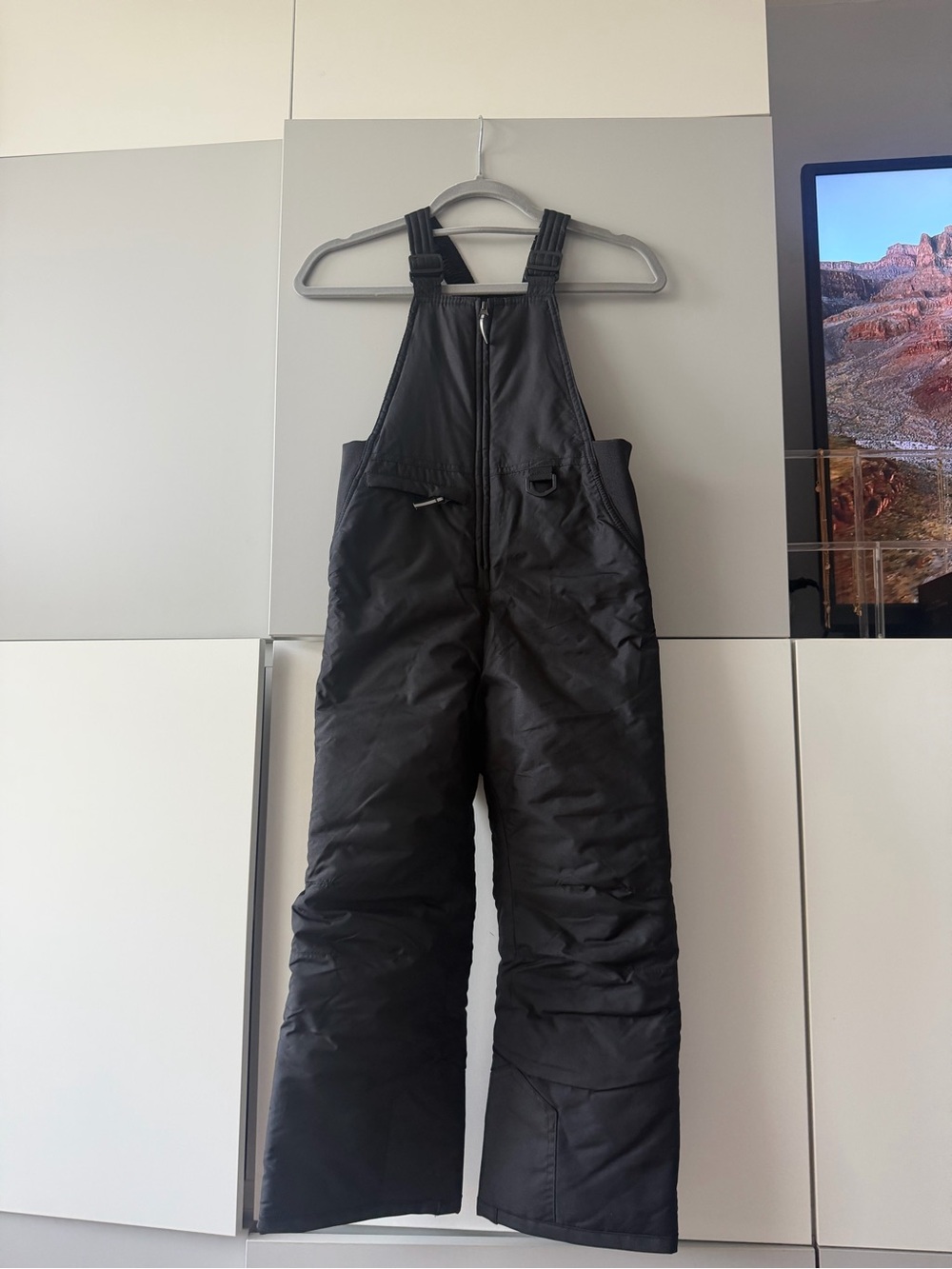 AQ/AQ Black Kids Insulated Snow Overalls with Zipper Front
